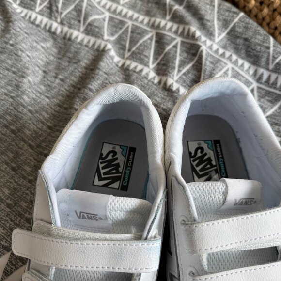 Vans ComfyCush White Leather Velcro Strap Sneakers – Men’s Size 12 - Picture 6 of 11